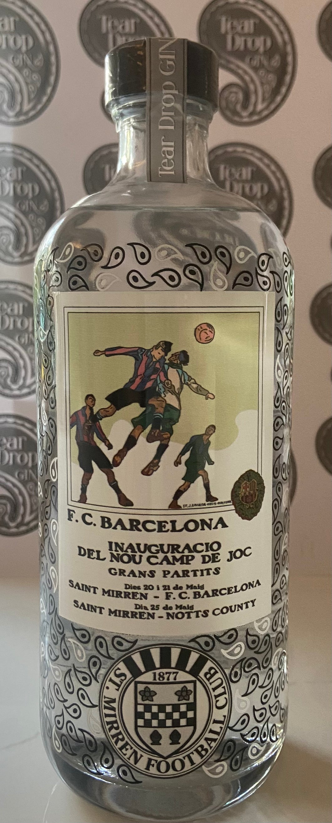 Tear Drop Gin St Mirren Barcelona Cup Edition 43% 70cl